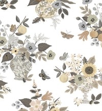 Tracy & Co Flower Studies Wallpaper - Linen