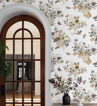 Tracy & Co Flower Studies Wallpaper - Linen