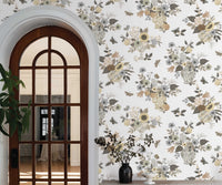Tracy & Co Flower Studies Wallpaper Sample - Linen