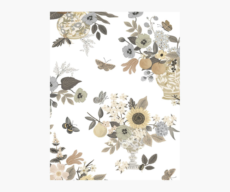 Tracy & Co Flower Studies Wallpaper Sample - Linen