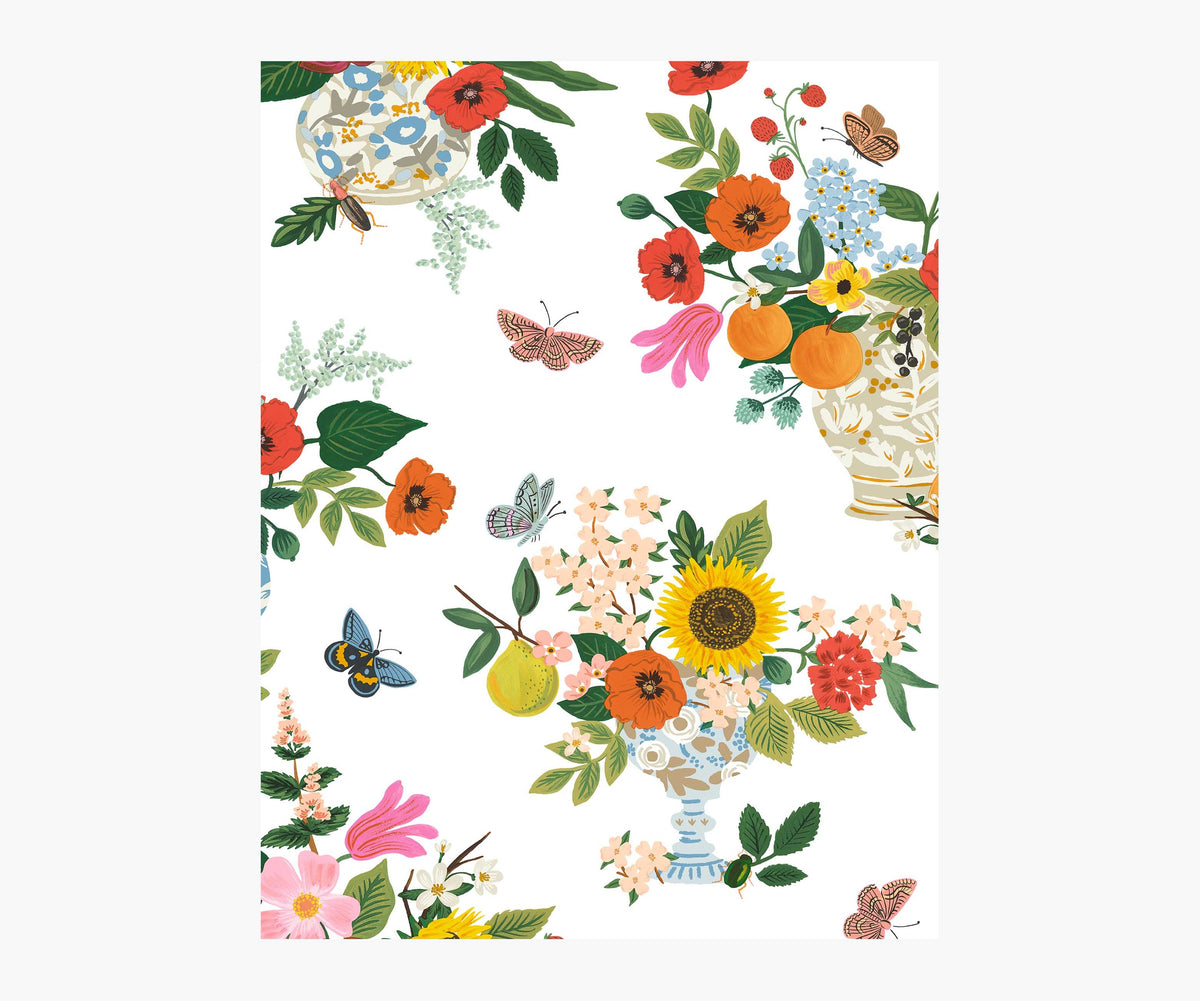 Tracy & Co Flower Studies Wallpaper Sample - Bright Multi