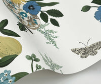 Tracy & Co Flower Studies Wallpaper Sample - Blue Multi