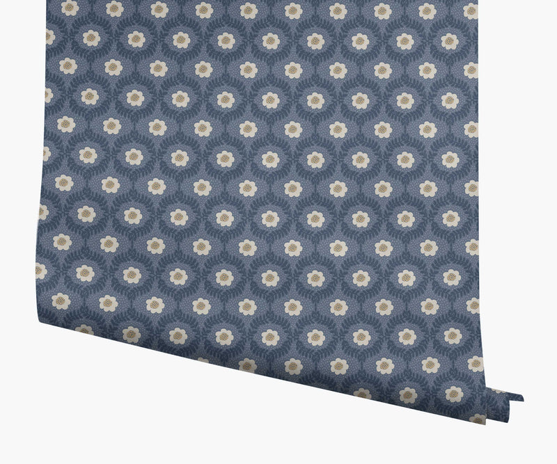 Tracy & Co Emma Wallpaper - Navy