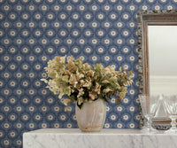 Tracy & Co Emma Wallpaper Sample - Navy
