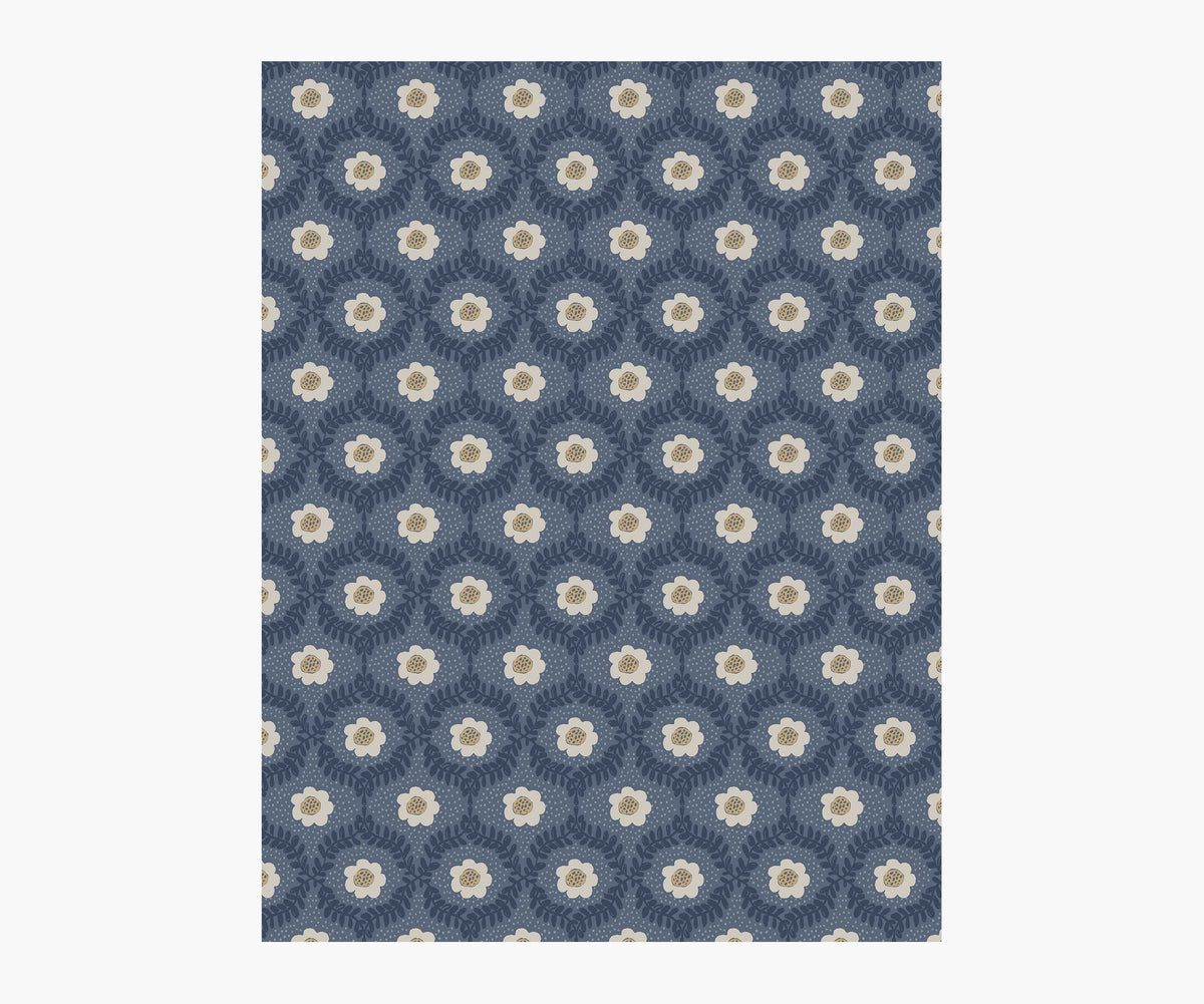 Tracy & Co Emma Wallpaper Sample - Navy