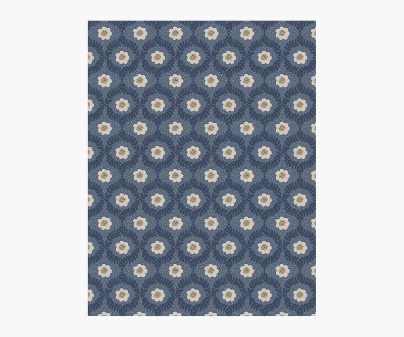 Tracy & Co Emma Wallpaper Sample - Navy
