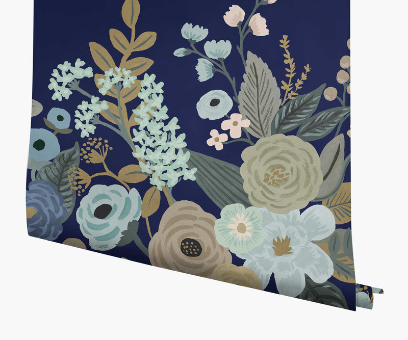 Tracy & Co Garden Party Wallpaper Mural - Navy