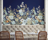 Tracy & Co Garden Party Wallpaper Mural Sample - Navy