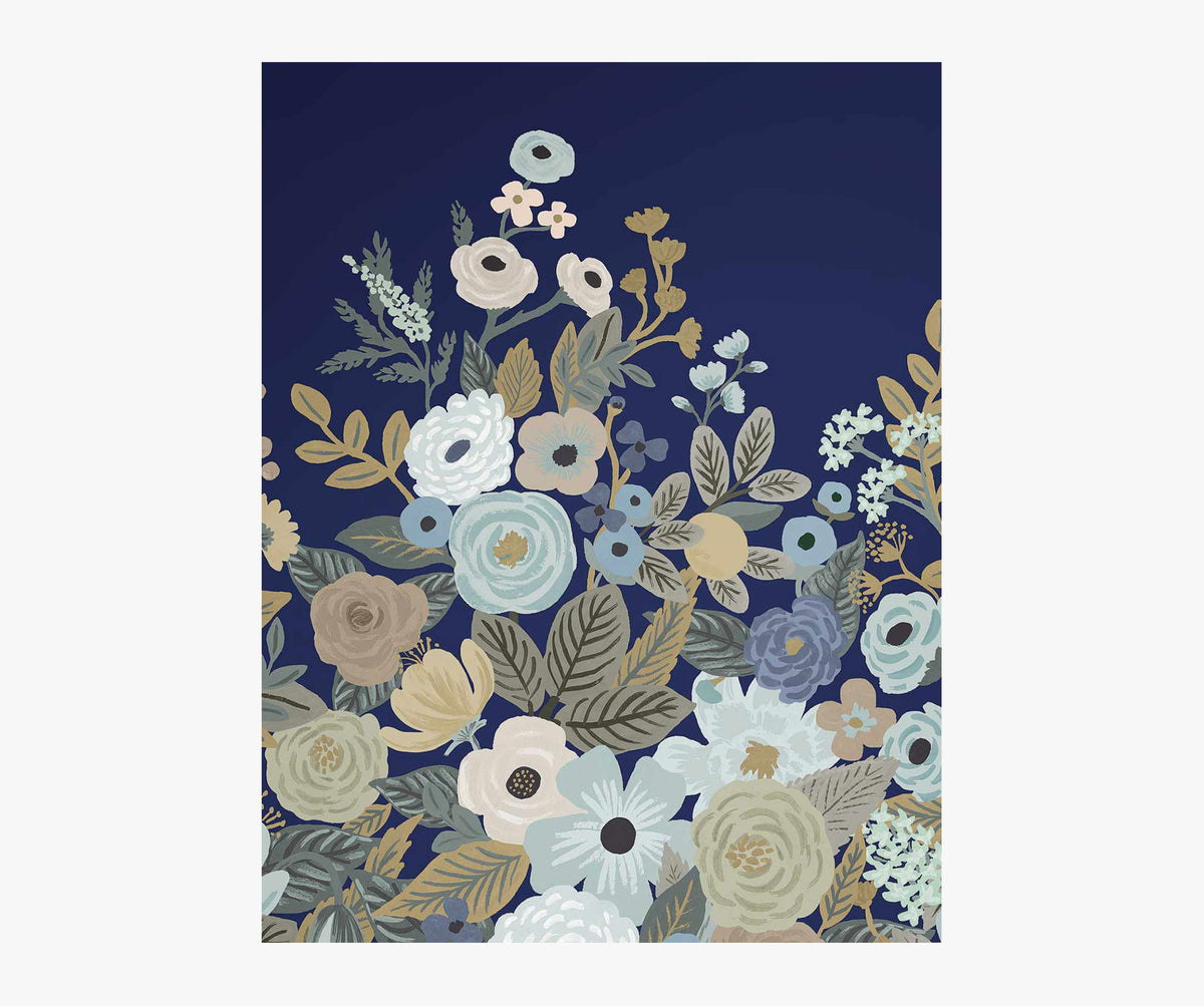 Tracy & Co Garden Party Wallpaper Mural Sample - Navy
