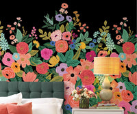 Tracy & Co Garden Party Wallpaper Mural Sample - Black