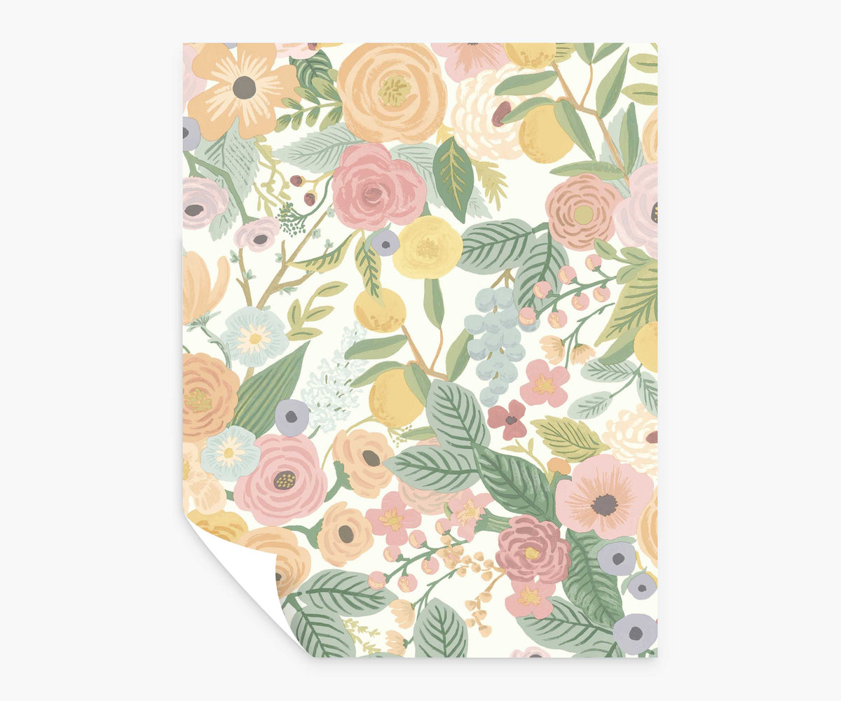 Tracy & Co Garden Party Peel & Stick Wallpaper Sample - Pastel Multi