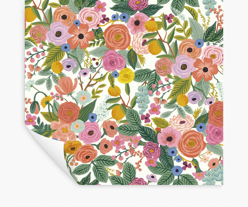 Tracy & Co Garden Party Peel & Stick Wallpaper - Rose Multi