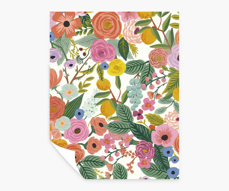 Tracy & Co Garden Party Peel & Stick Wallpaper Sample - Rose Multi