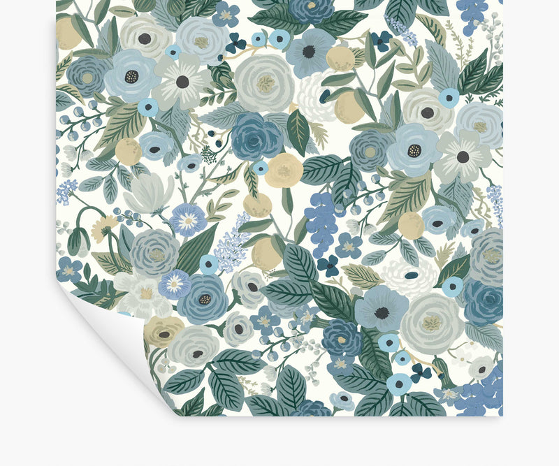 Tracy & Co Garden Party Peel & Stick Wallpaper - Indigo Multi