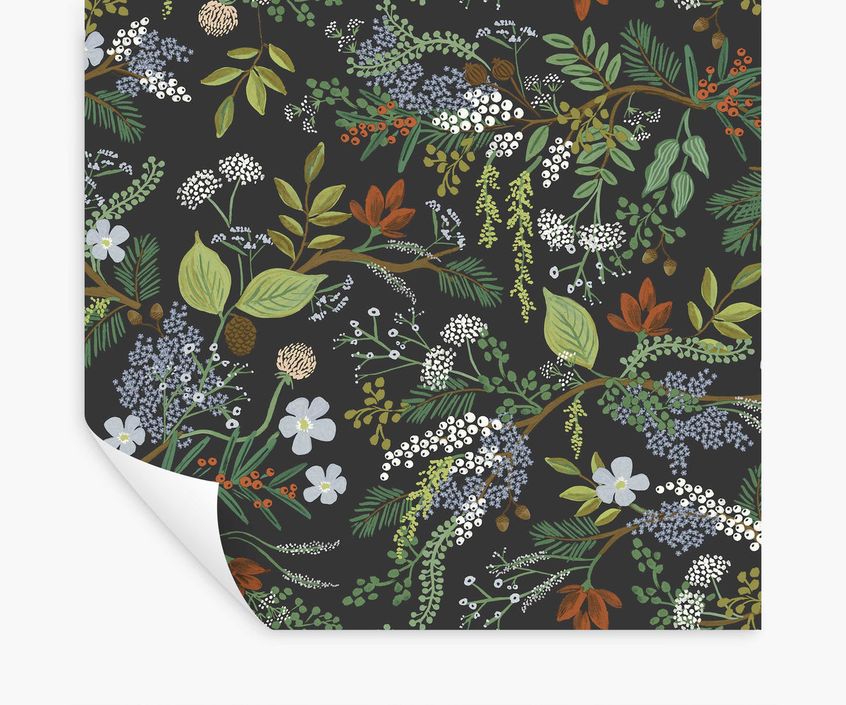 Tracy & Co Juniper Forest Peel & Stick Wallpaper - Black