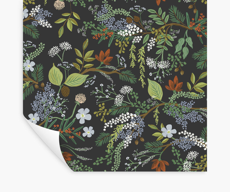 Tracy & Co Juniper Forest Peel & Stick Wallpaper - Black