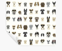 Tracy & Co Dog Days Peel & Stick Wallpaper - Grey