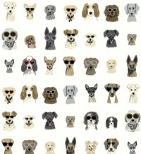 Tracy & Co Dog Days Peel & Stick Wallpaper - Grey