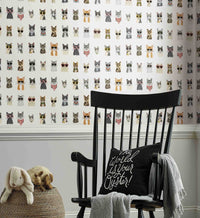 Tracy & Co Cool Cats Peel & Stick Wallpaper - White Multi