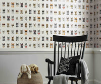 Tracy & Co Cool Cats Peel & Stick Wallpaper Sample - White Multi