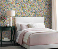 Tracy & Co Lea Peel & Stick Wallpaper Sample - White
