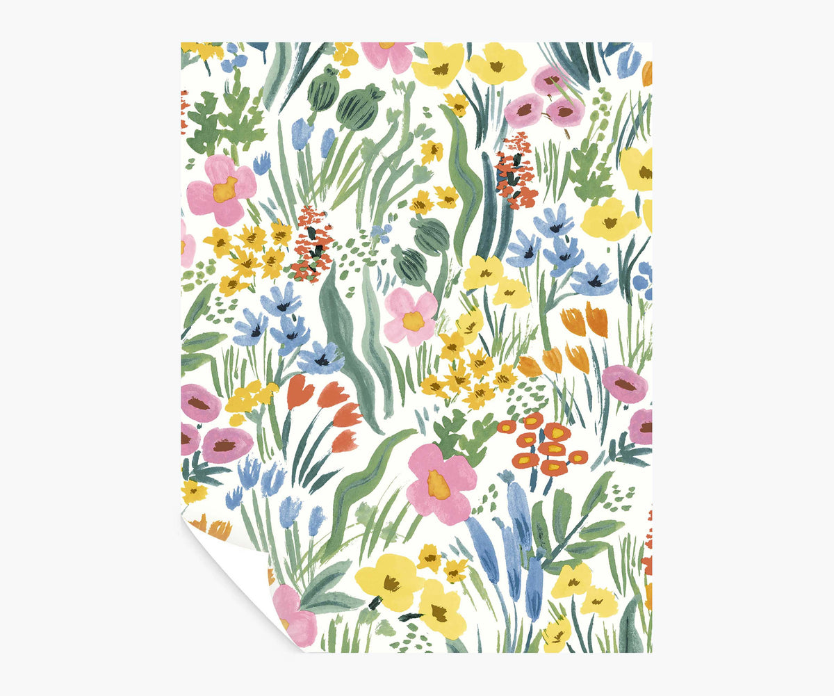 Tracy & Co Lea Peel & Stick Wallpaper Sample - White