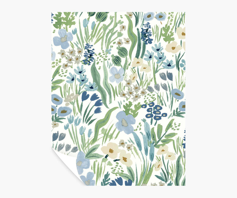 Tracy & Co Lea Peel & Stick Wallpaper Sample - Indigo