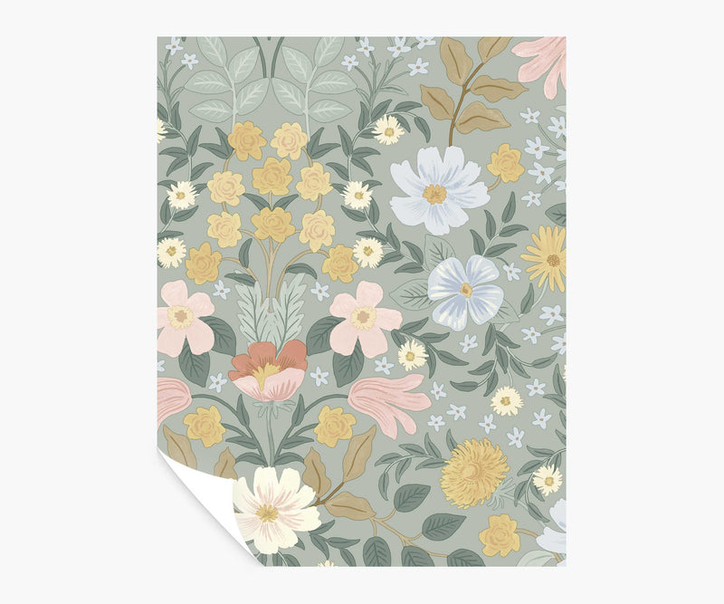 Tracy & Co Bramble Garden Peel & Stick Wallpaper Sample - Sage