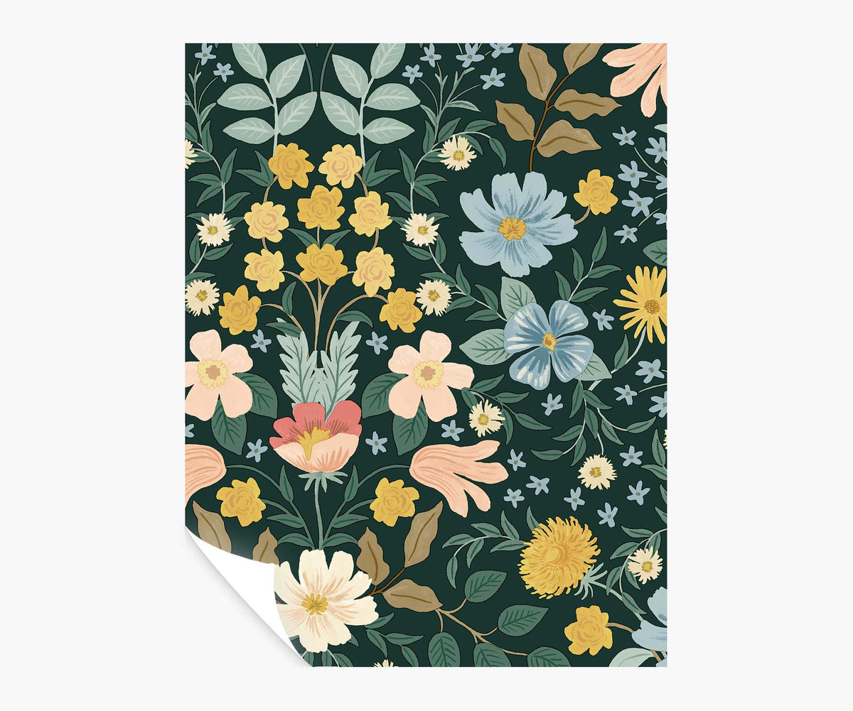 Tracy & Co Bramble Garden Peel & Stick Wallpaper Sample - Emerald