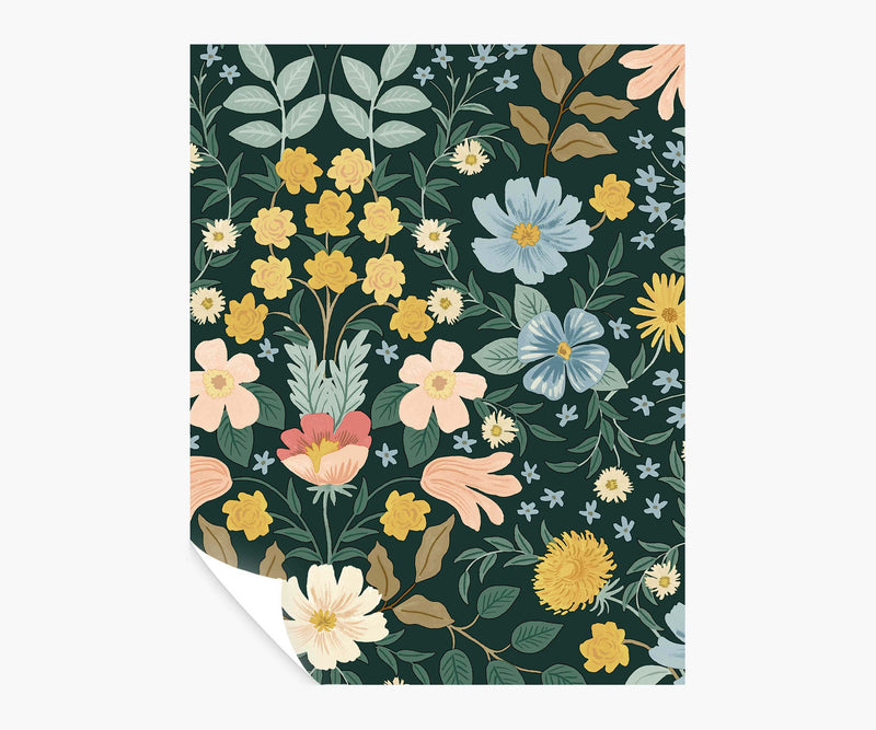 Tracy & Co Bramble Garden Peel & Stick Wallpaper Sample - Emerald