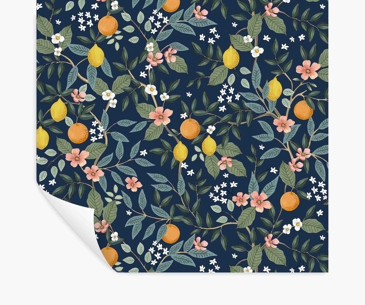 Tracy & Co Citrus Grove Peel & Stick Wallpaper - Navy