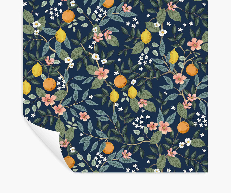 Tracy & Co Citrus Grove Peel & Stick Wallpaper - Navy