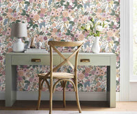 Tracy & Co Garden Party Peel & Stick Wallpaper Sample - Blush Multi