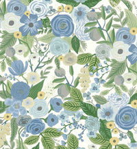 Tracy & Co Garden Party Peel & Stick Wallpaper - Blue & Green