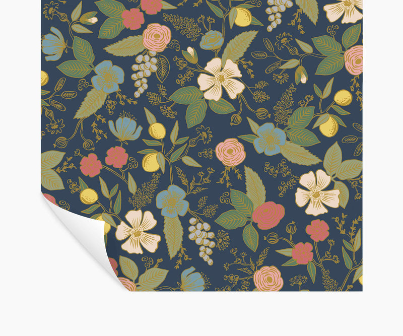 Tracy & Co Colette Peel & Stick Wallpaper - Navy