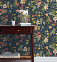 Tracy & Co Colette Peel & Stick Wallpaper - Navy