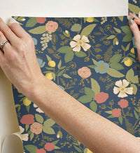 Tracy & Co Colette Peel & Stick Wallpaper - Navy