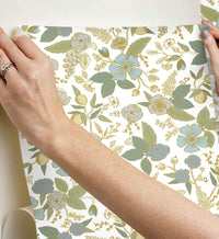 Tracy & Co Colette Peel & Stick Wallpaper - Blue Multi