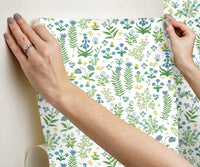Tracy & Co Menagerie Garden Peel & Stick Wallpaper - Blue Multi