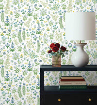 Tracy & Co Menagerie Garden Peel & Stick Wallpaper - Blue Multi